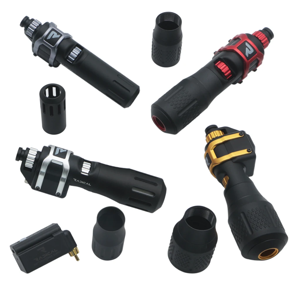 Professional wireless adjustable tattoo machine pen set Faulhaber Motor with textured grip