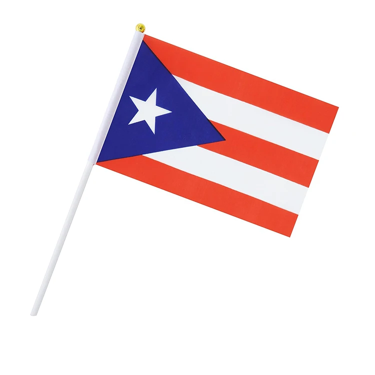 Декоративные флаги настраиваемый полиэстеровый логотип маленькая ручная мини-палка ручной развевающийся флаг с пластиковым или деревянным шестом