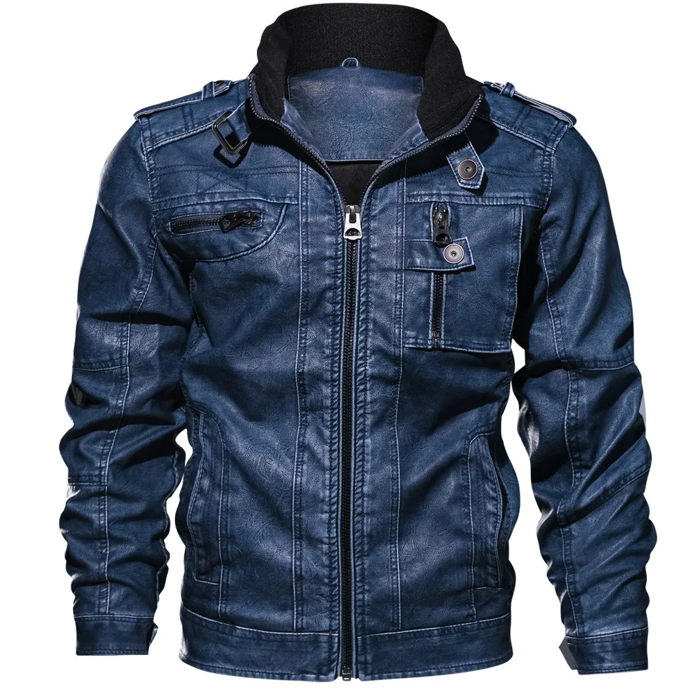 High Quality Stylish Custom Jacket Mens Outdoor Winter Mens Leather Jacket