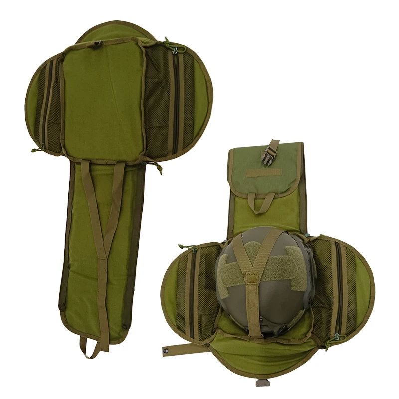 Gujia wholesale molle outdoor zipper helmet waterproof custom large capacity hard cover tactical helmet bag