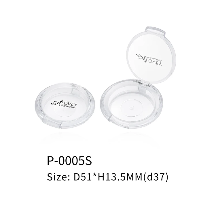 Hot sale Plastic Round Transparent Clear Eyeshadow Case Eyeshadow Palette Private Label Custom Packaging Pallet Eyeshadow