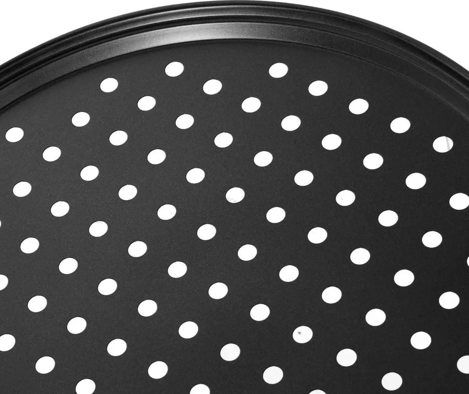 Factory Price Bake Tray Pan Pizza Carbon Steel Perforated Round Pizza Pan