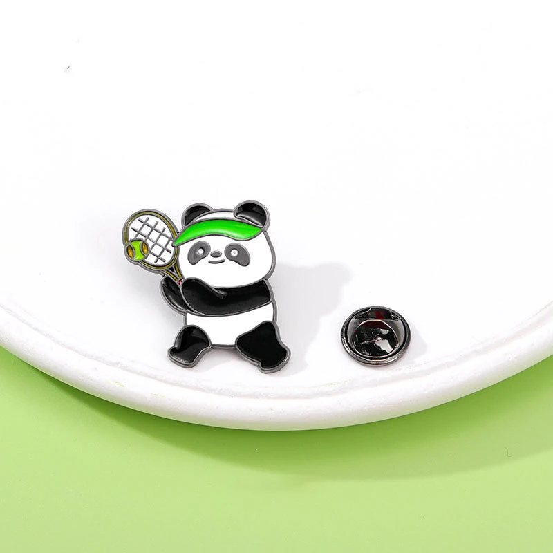 Manufacturing custom design cartoon panda badges, sports competition metal medal, 3D metal marathon final with ribbon medal