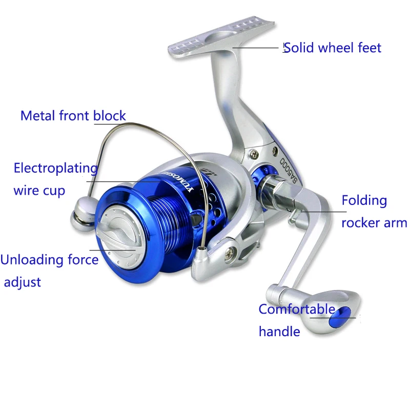 Dropshipping Carretilha De Pesca Fishing Reel 5.5:1 Spinning Wheel Baitcasting Reels Dk2000 Sea Rod Accessories Trolling Wheel