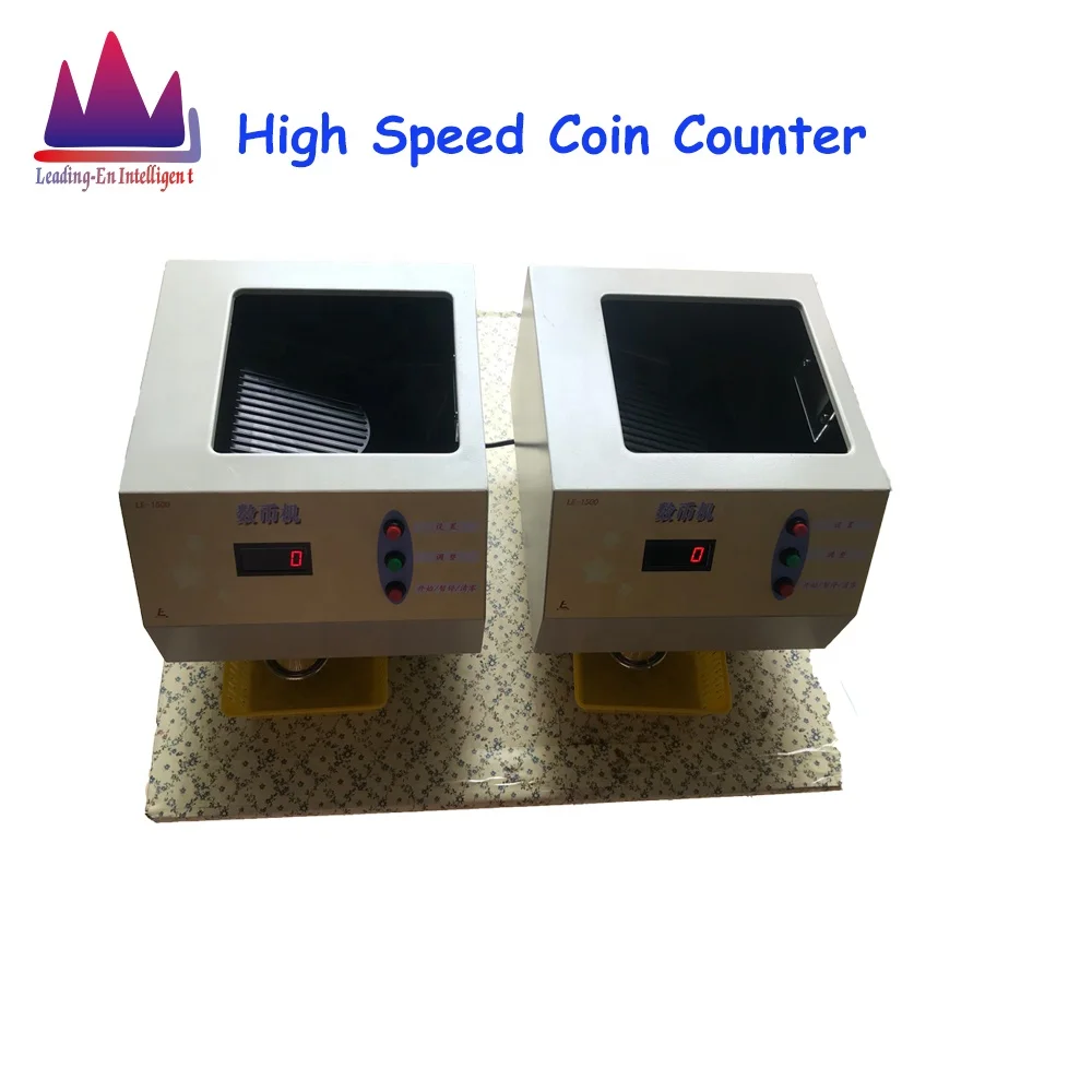 
kids park amusement center high speed LE-1500 digits display coin counter for diameter 21mm-33mm coins 