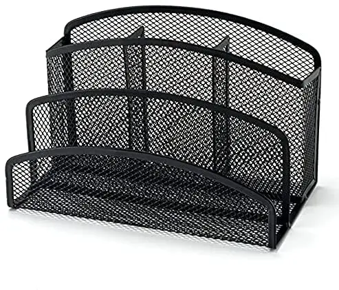 
Letter Mail Sorter with Pen Holder 2 Compartments for Files Business Cards Notebooks Postcards Letters Office Supply 