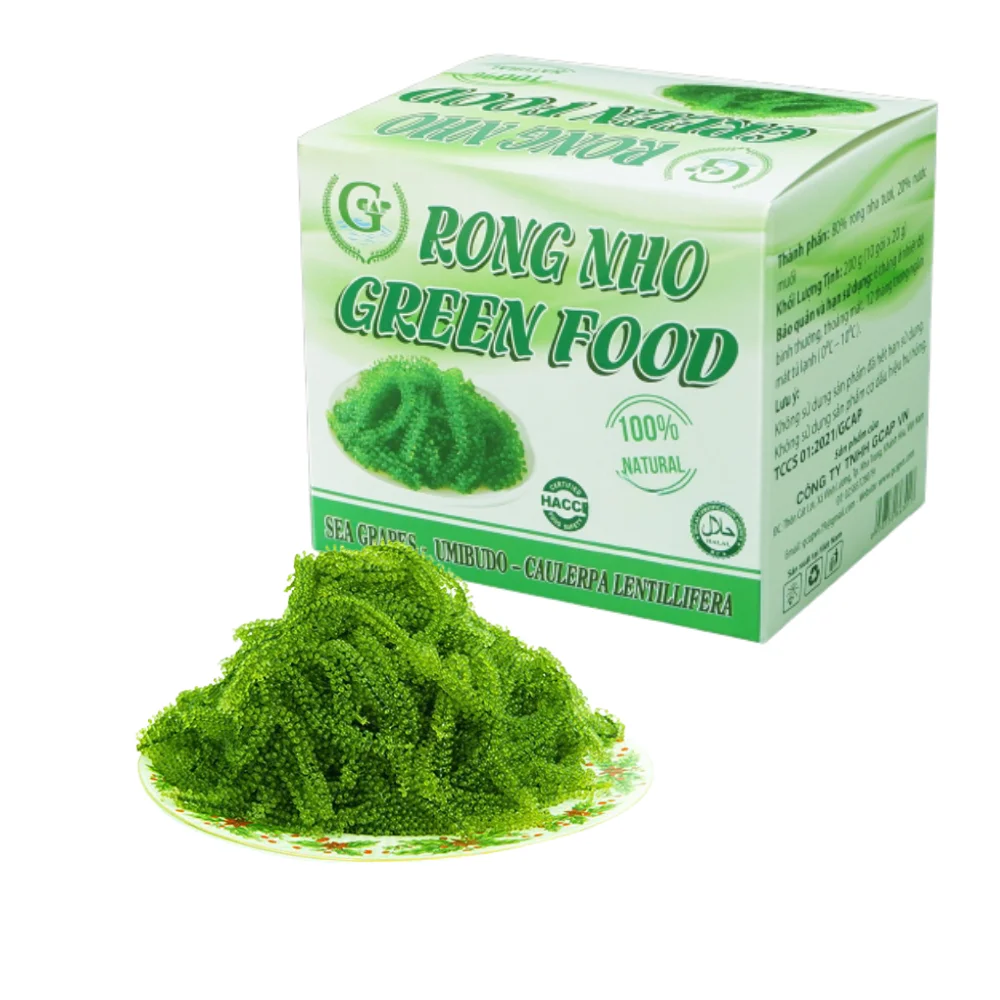 High Quality 100% Natural Dehydrated Sea Grapes Extract Nori Seaweed ISO Certification Halal Certified Longevity Dried Sea Grape
