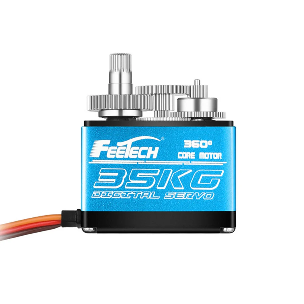 2024 360 Degree 35KG 7.4V Magnetic Brushless Core Motor Digital IP68 Waterproof Steering Metal Gear Servo FT6335M RC Cars Plane