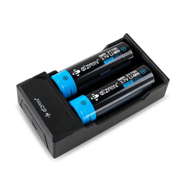 2020 hot sell Eizfan NC2 2 slots carregador de pilhas 18650 with USB cable