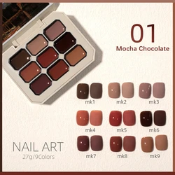 Gorgels mud pudding state pallets 9 colors solid uv cream nail gel polish