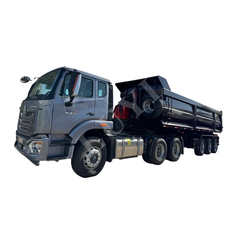 Heavy Duty Delivery Dumper Truck Semi-Trailer 40 Cubic Meter 3/4 Axle U-Shape Hydraulic Rear Dump Tipper Truck Semi Trailer