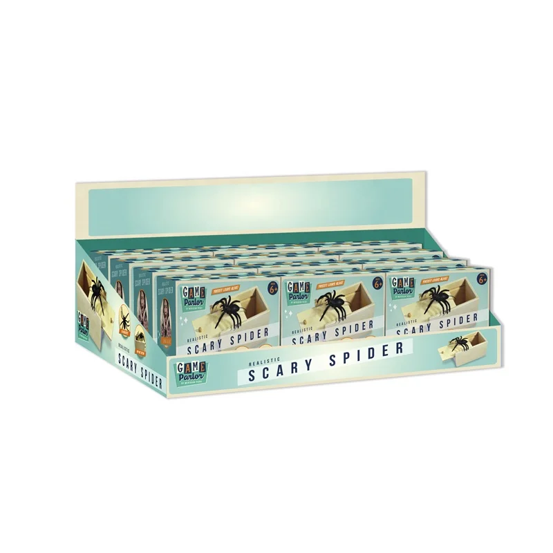 hot sell Lifelike Funny Surprise Bag Boxes Toy Wooden Prank Spider Scorpion Mouse centipede Scare Box Case Joke for children