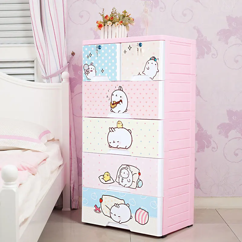 Детский пластиковый ящик с застежкой и принтом кролика