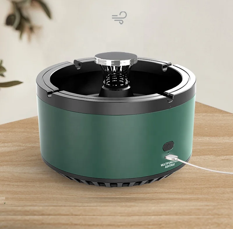 Electronic Rechargeable Purification Ashtray Car Portable Smart USB Charging Electric Smokeless Air Purifier Ashtray