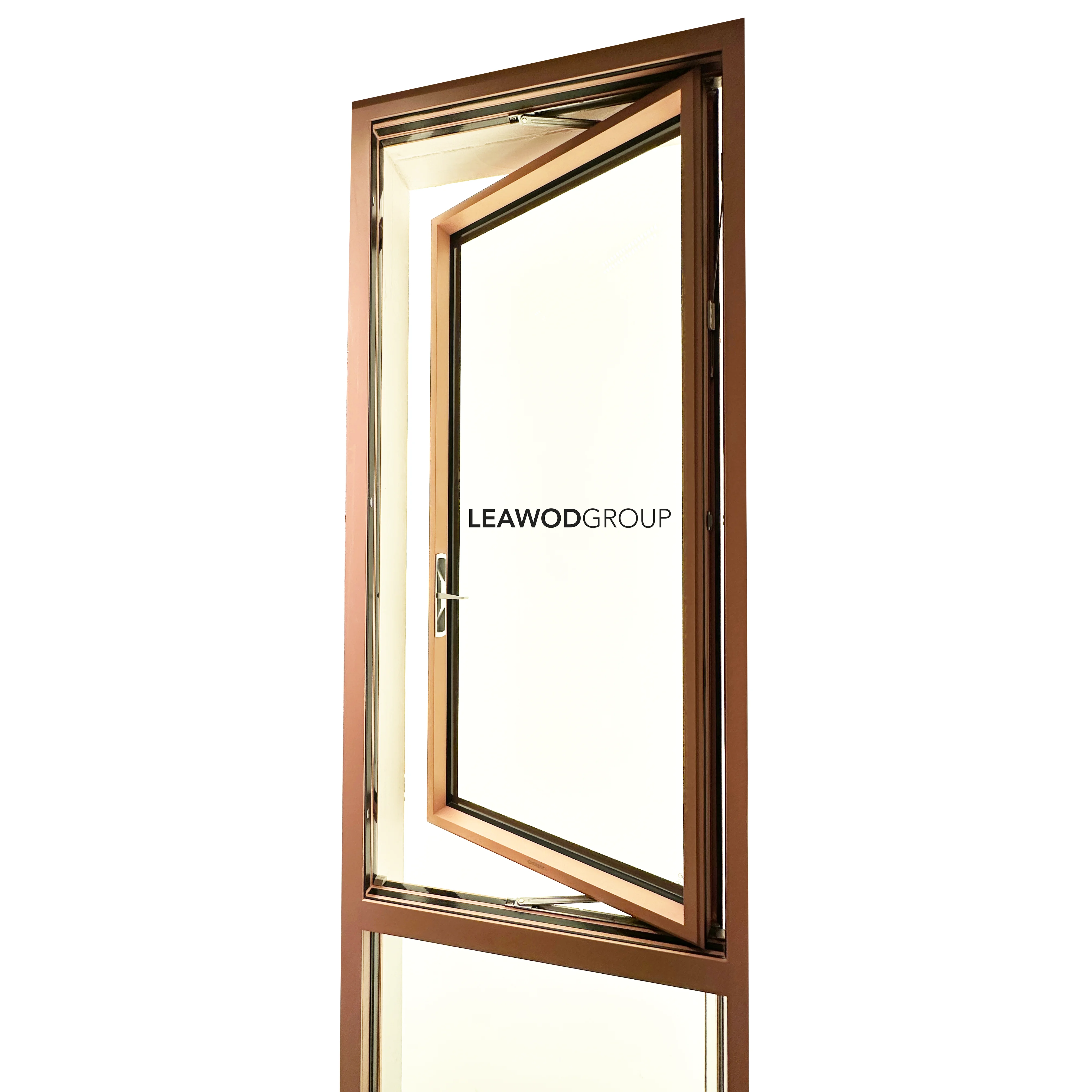 Popular design  Narrow frame toughened glass outward opening thermal break swing windows