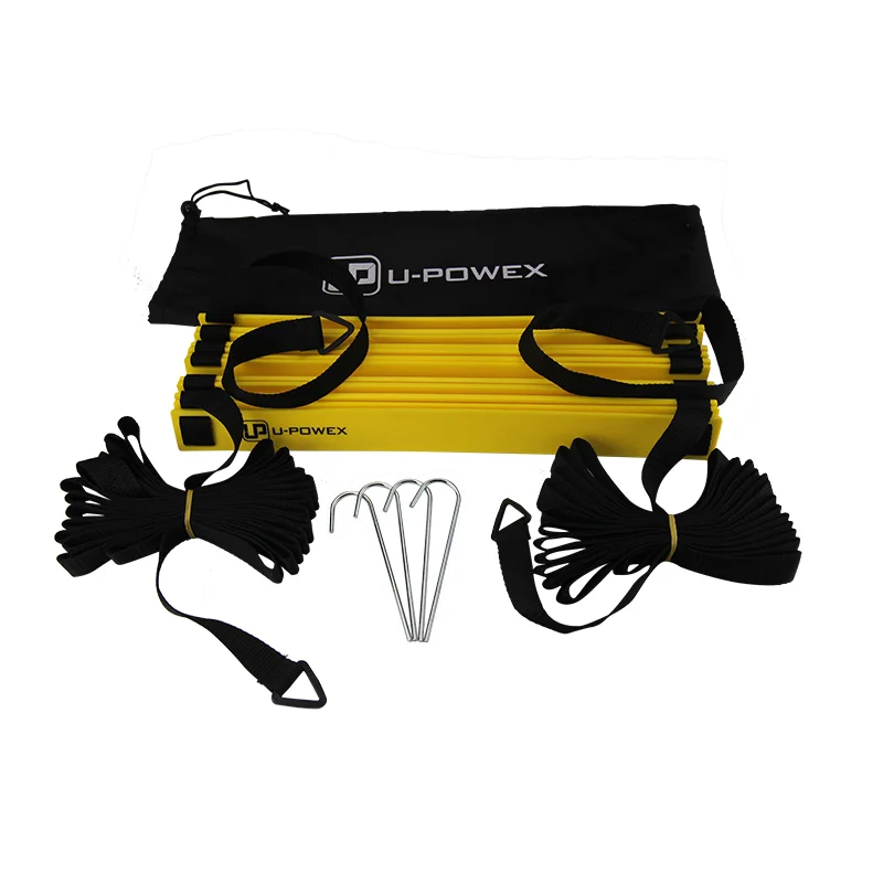 Custom Sports Equipment Adjustable Soccer Flat Fitness Exercise Speed Training Agility Ladder Set