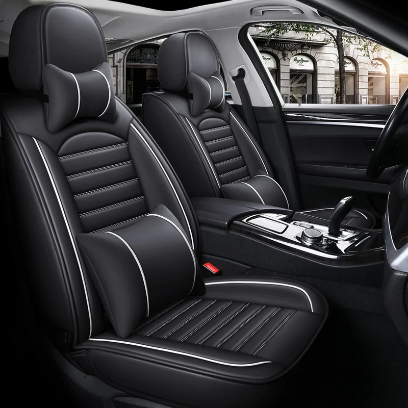 Factory Wholesale High Quality Pu Leather Car Seat Cover Pu Leather Universal Cushion 5-seater Full Set Car Seat Protector