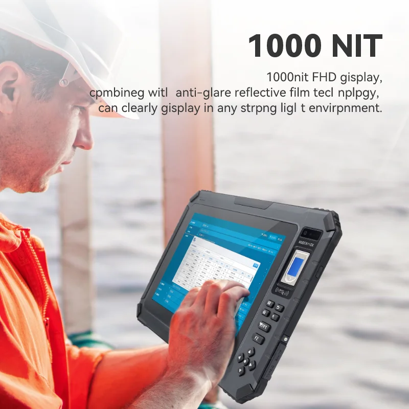 HUGEROCK B101 Gsm 3g4g Android 1000nits Credit Card Skimmer Reader rfid handheld scanner intrinsically rugged Tablet Pc