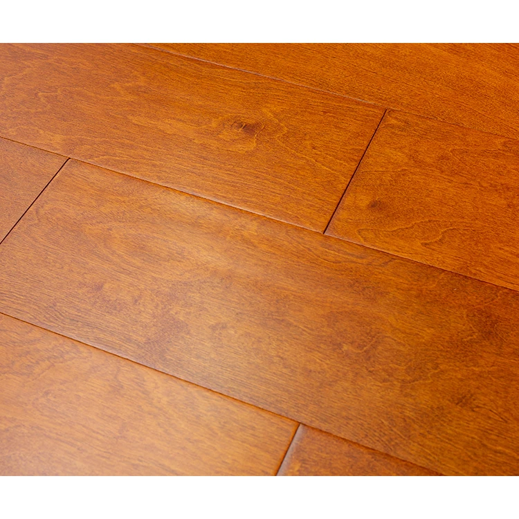Espresso hand scraped maple hardwood flooring