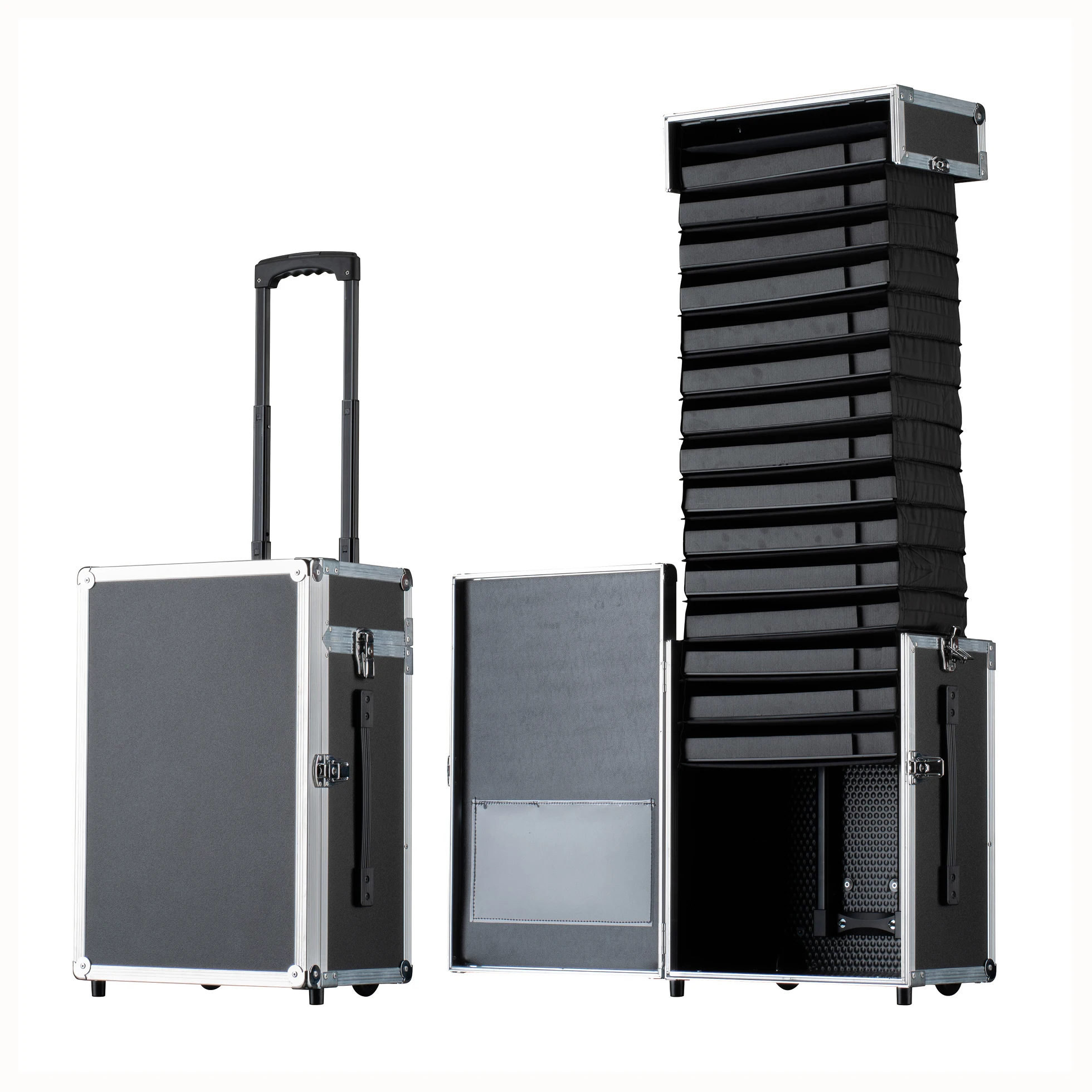 Pull up custom suppliers 25L optical frame hand bag display storage drawer cabinet box glasses suitcase