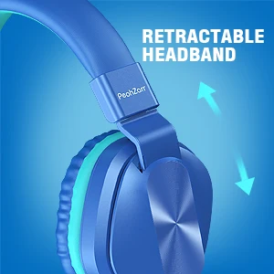 Children Headphones with Microphone 3.5mm Jack Stereo On-Ear Headphones with 1.5M Tangle-Free Cord Wired Kids Headset