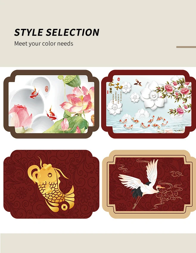 2024 New Luxurious Anti Non Slip Antislip Absorbent Absorbing Floor Door Skymoving Washroom Bath Mats red kichen mat