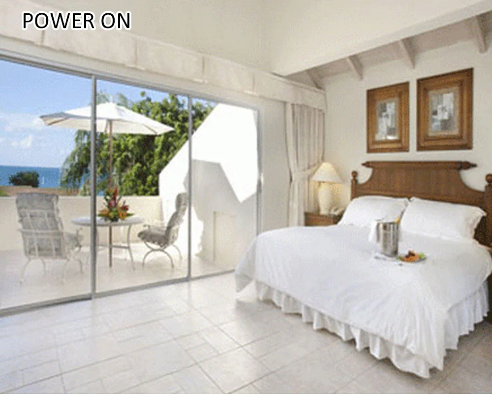 Electric window film, electric tint film, electric blackout glass smart film