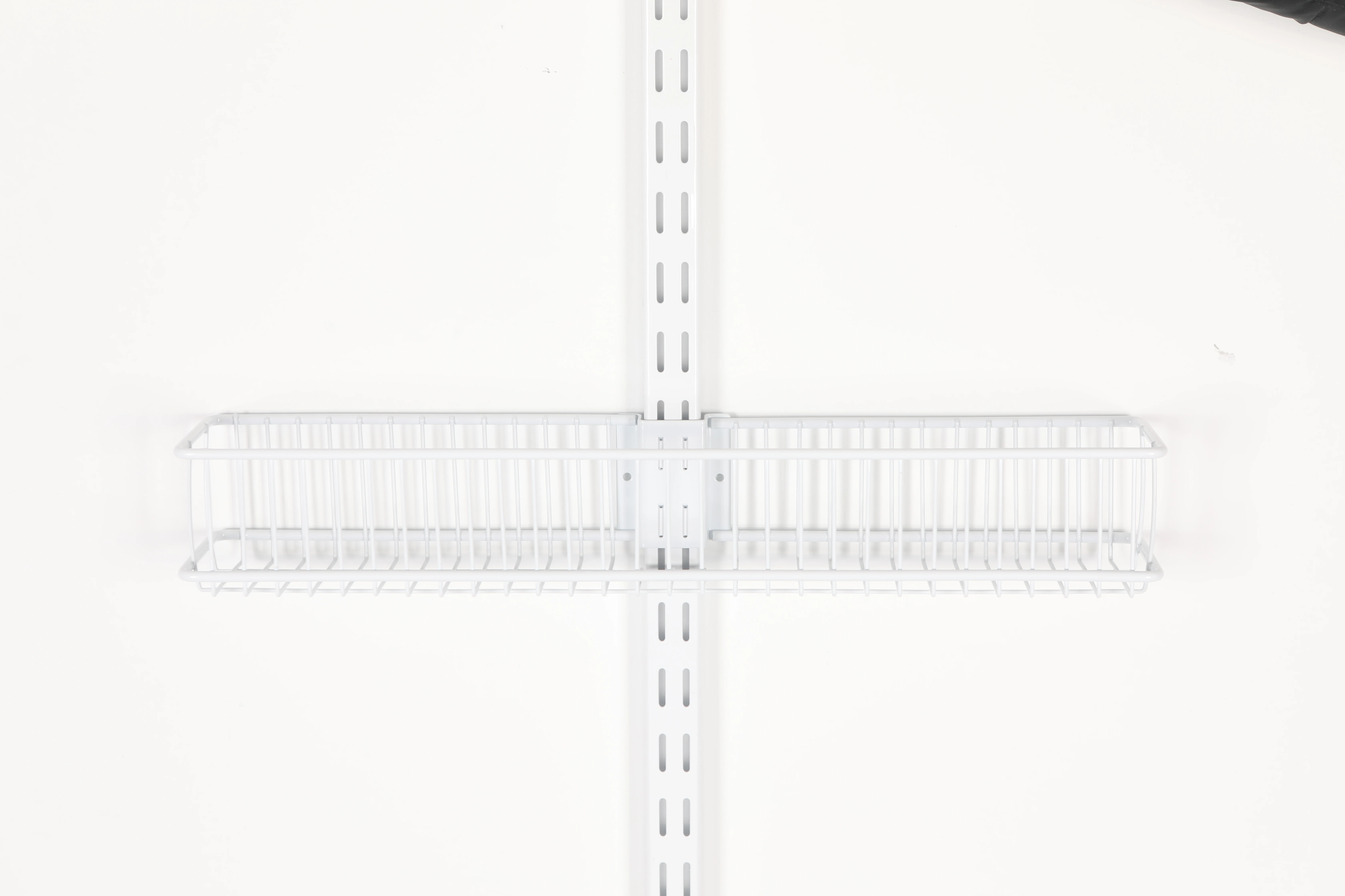 Hot Sale Easy Installation Steel Iron White  Black Wire Double Slot Medium Wire Basket