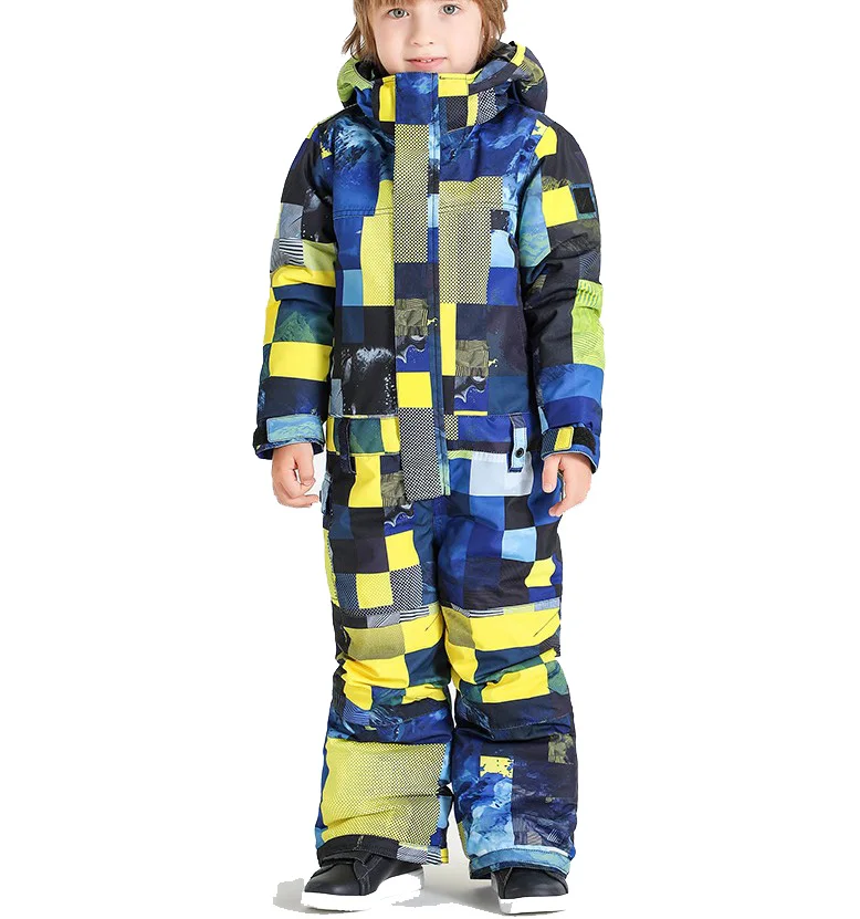 Детское ветрозащитное пальто, детская Лыжная куртка для сноуборда, Детский водонепроницаемый цельный костюм