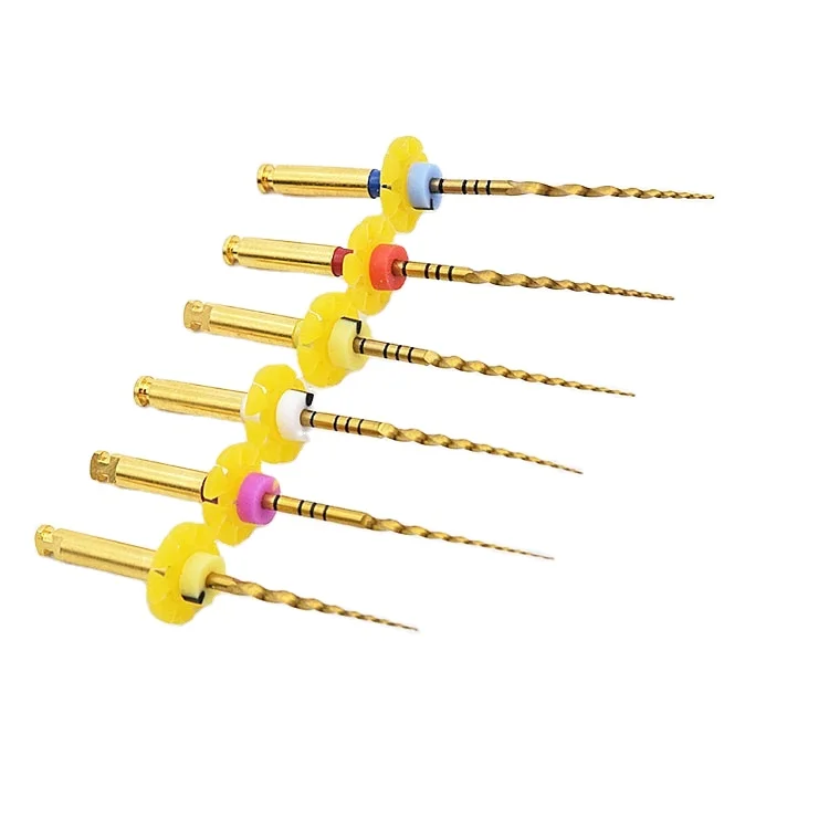 Стоматологические файлы для использования в двигателе Niti Gold активация тепла эндо-файлы супер золото профессиональный SX-F3 21/25 мм