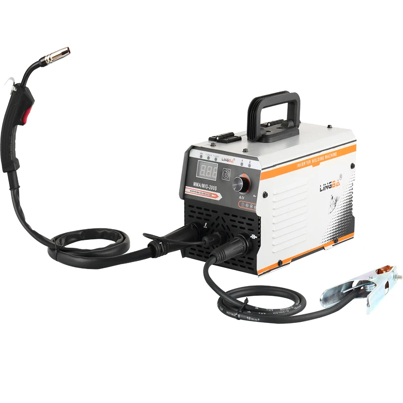 Lingba 2 in 1 MIG MMA 120A 110/220V Mini Inverter Igbt Gasless 1kg Welders maquina de soldar