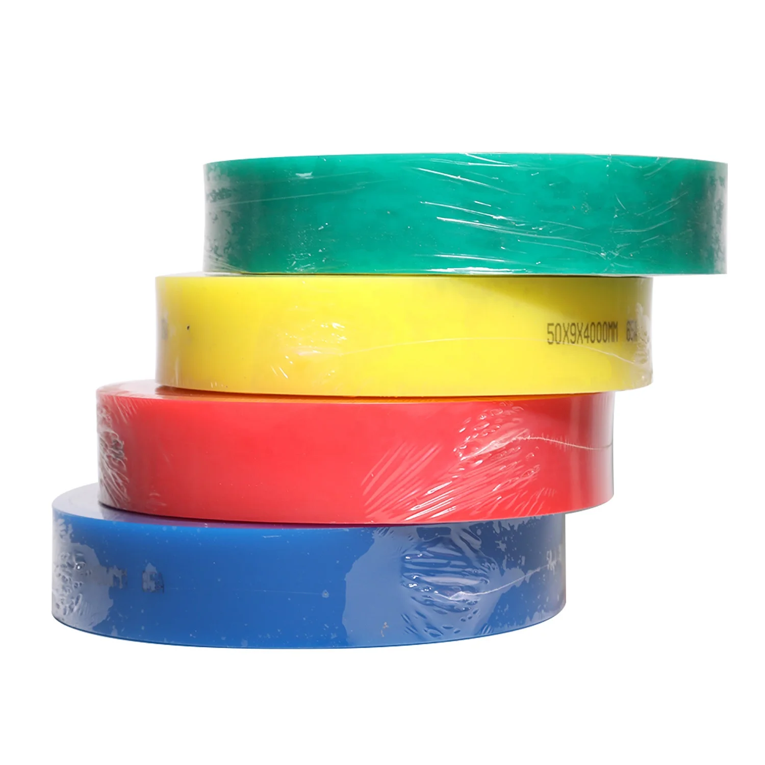 Screen Printing Material/Standard Size Screen Printing Red PU Squeegee Rubber/Scraper Blades 50*9mm 50-90A PU500