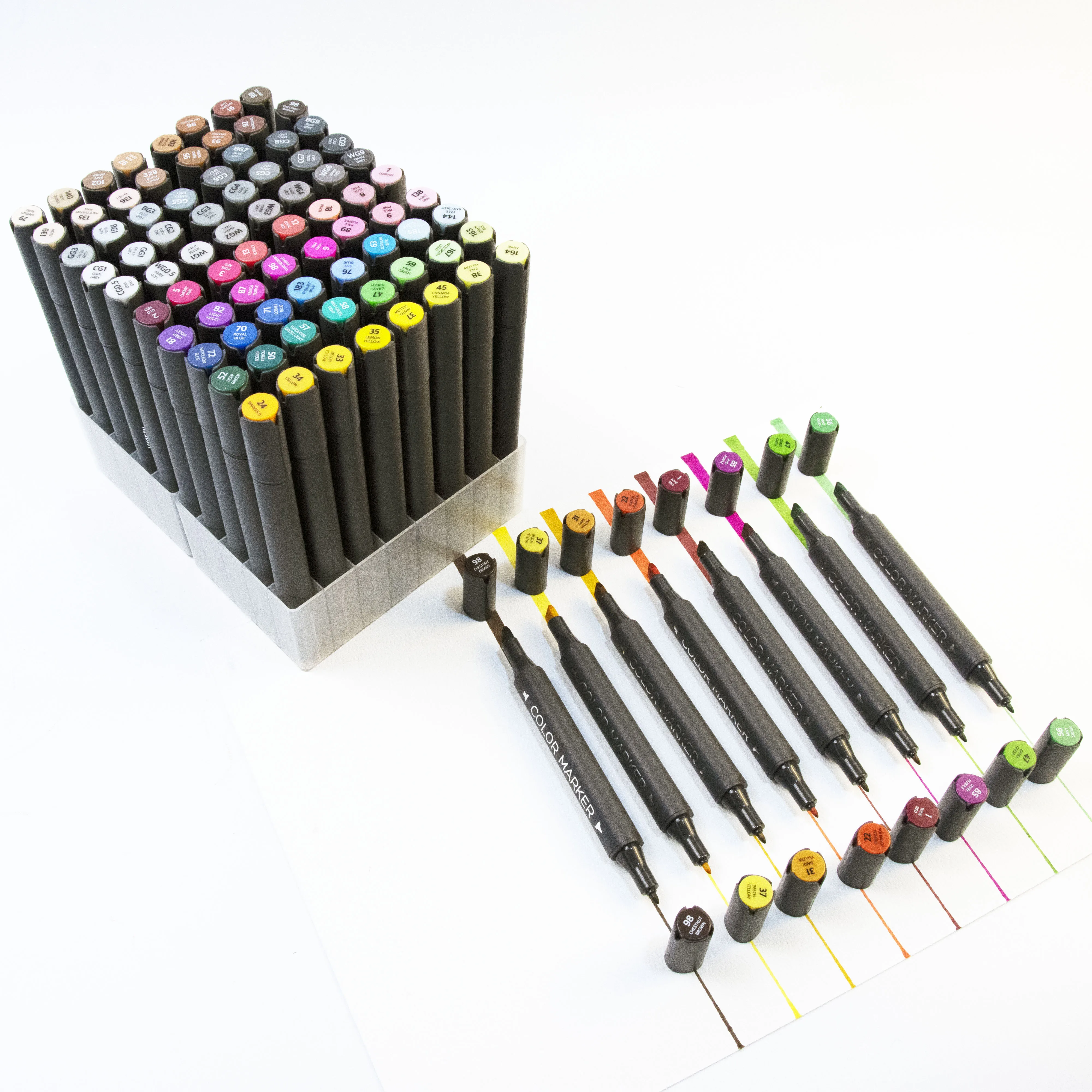 New Design Permanent Set Sketching Sketch Pen Color Alcohol Based Twin Art Marker