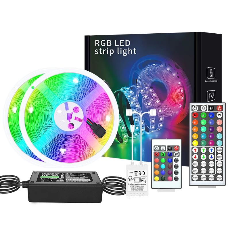 Flexible LED Strip Light Remote control 5050 RGB LED Smart Music Sync Color Changing LED Tape Light TV Backlight led Strips