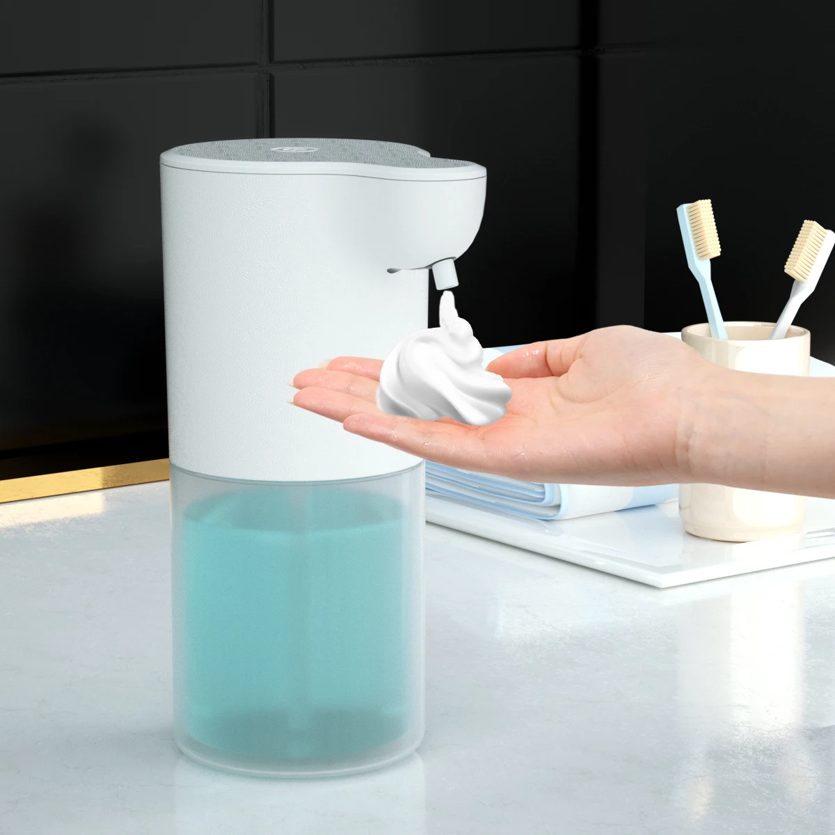 V18 intelligent automatic sensing foam electric hand sanitizer household bubble soap dispenser