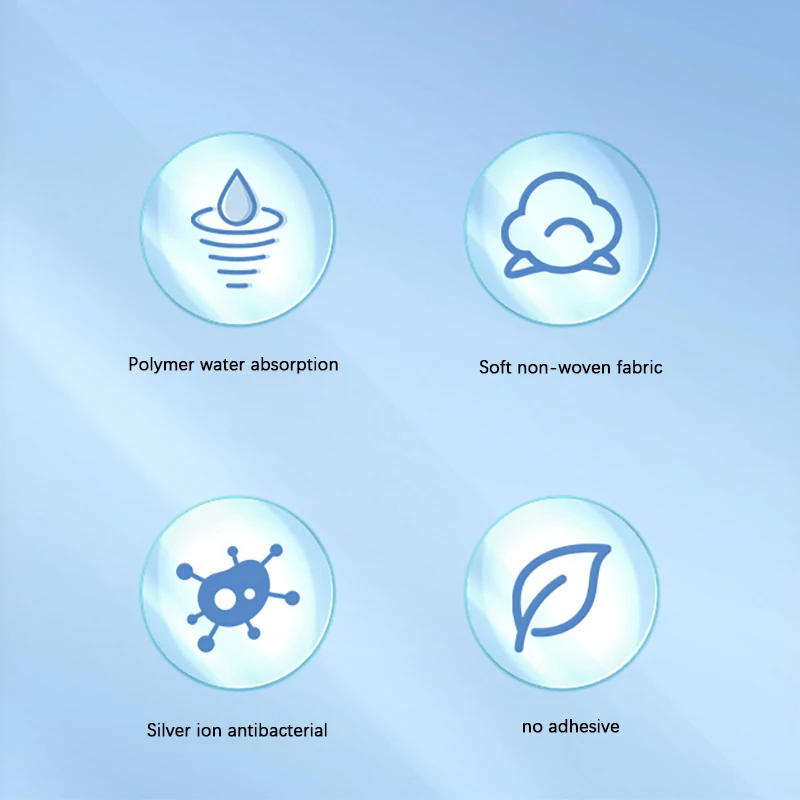 40pcs ultra-thin underarm sweat-absorbing sticker invisible anti-perspirant sticker polymer mint silver ion