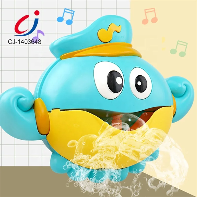 Toy Production Eco Friendly Baby Products Bubble Maker, Musical Bubble Puffing Octopus Bath Toys