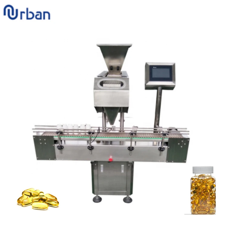 Candy Sugar Balls Chocolate Counting Line Machine Pharmacy Soft Gel Tablet Capsule Pill Counting And Bottle Filling Machine