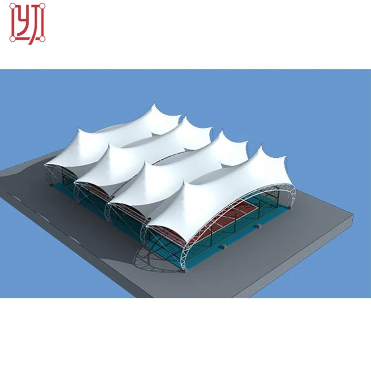 China Yijin custom pvdf material fabric roof architectural membrane structure