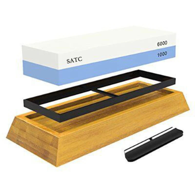SATC Brand 1000 6000 2-in-1 Kitchen Knife Sharpening Stone Whetstone Abrasives Product