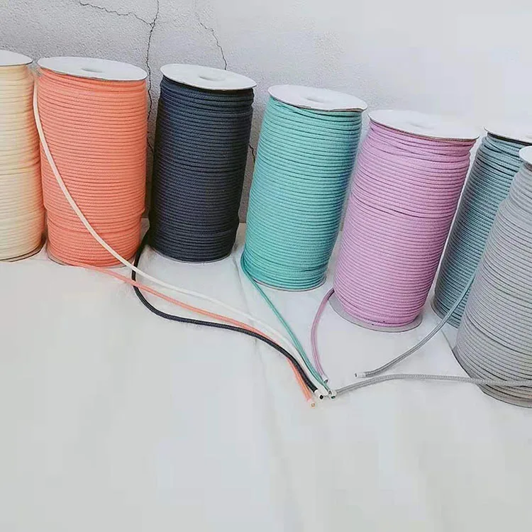 Hot sale colorful 3mm core piping round macrame cotton cord