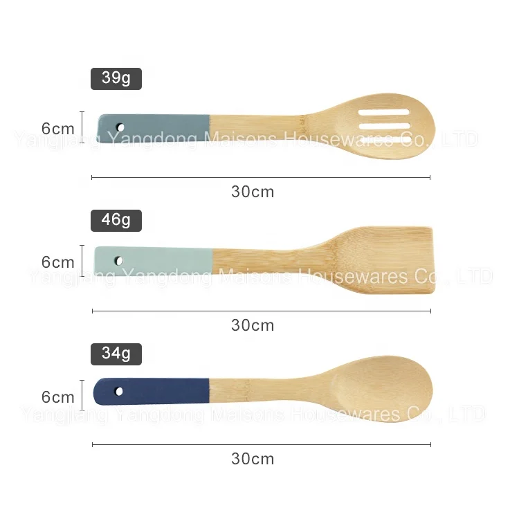 Дома кухонный инструмент 9 шт. посуда с держателем бамбуковая лопатка ложка