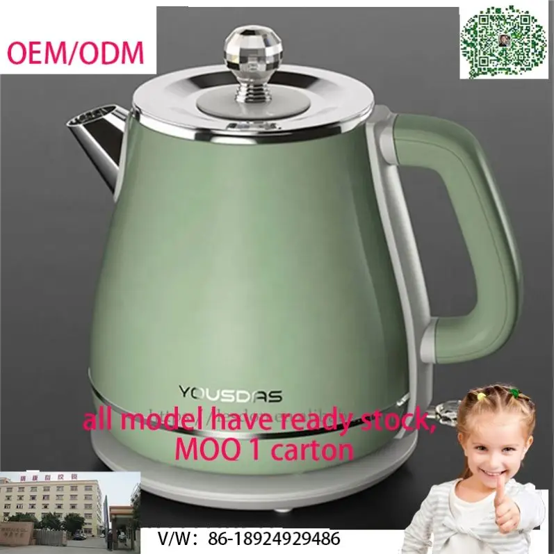 Home appliance 304 stainless steel fast heat water heater pot electric kettle double wall for home/hotel
