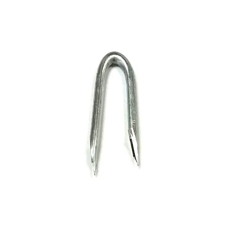 Galvanized Barbed U Shape Turf Nail Fencing U Type Iron Nails u type nails for fence