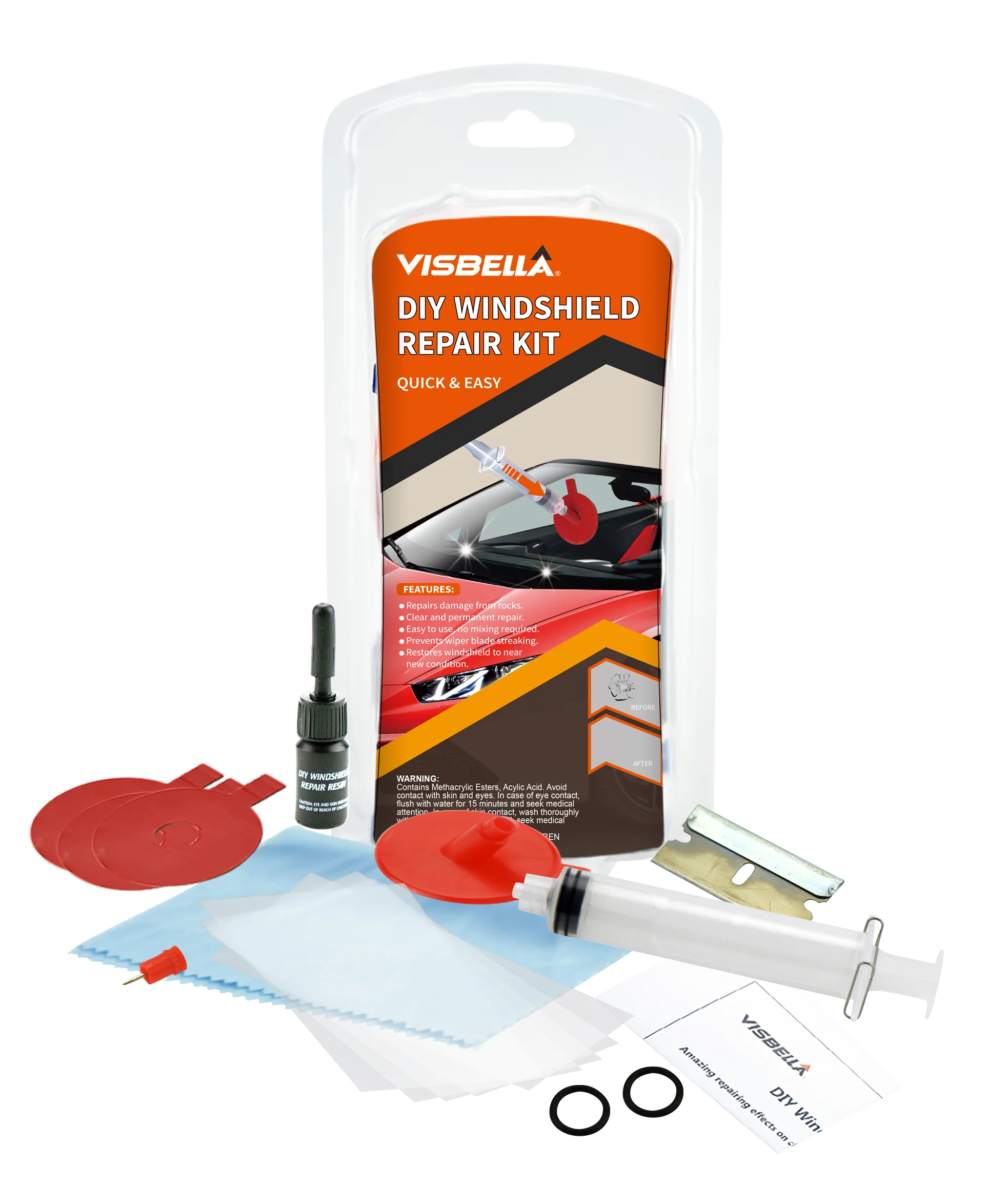Visbella DIY Quick fix Car Windscreen Repair Kit