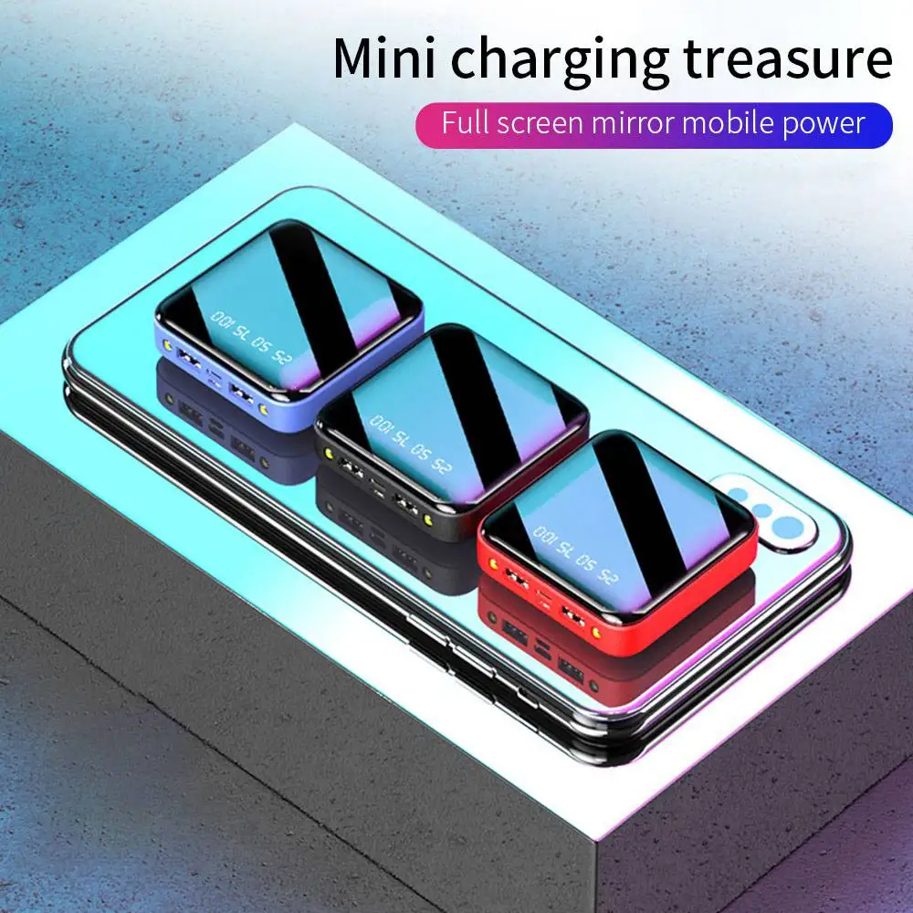 Products That Best Selling Mini Power Bank 10000mah Flashlight LED Powerbank 20000mah Phone Chargers Bulk Mirror Power Bank Mini