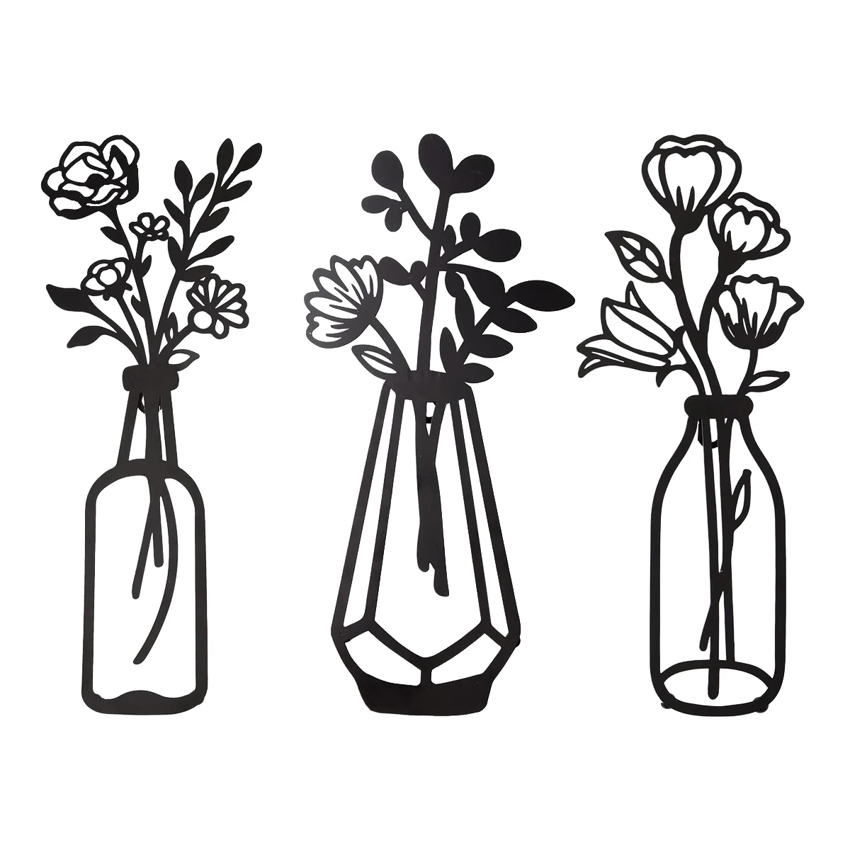 Customizable Modern Metal Wall Art Vase Hanging Decorative Painting Aesthetics Home Decoration Metal Handicraft