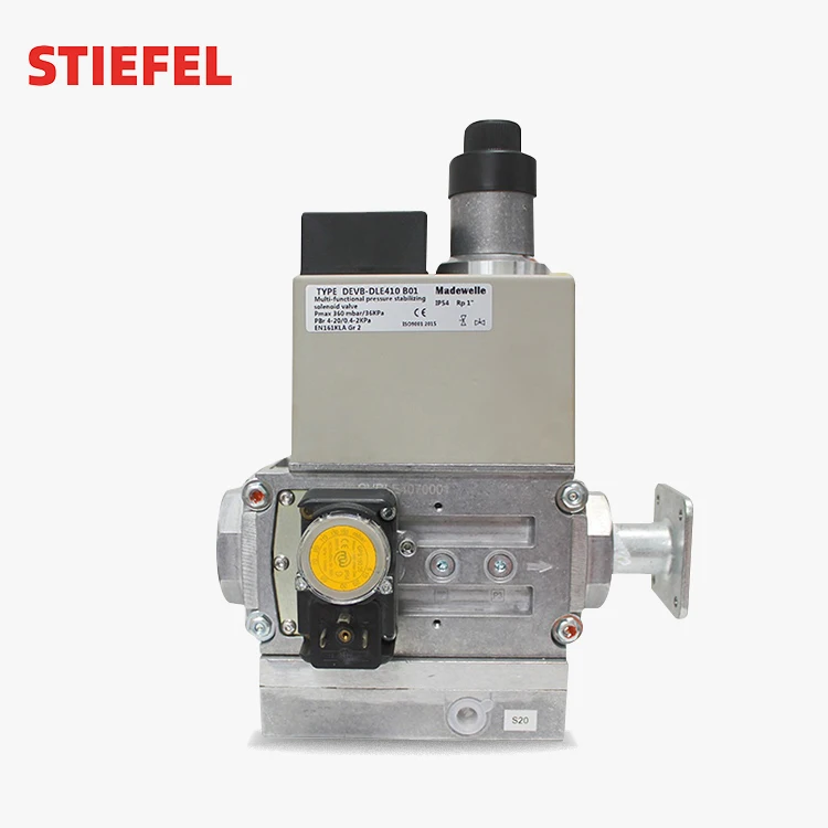 solenoid valve 24v IP54 200mbar 360mbar Flow Adjustable Magnetic Solenoid Gas Valves For Melting Furnace