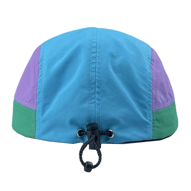 Wholesale Hat Polyester Gorras Plain Waterproof Camp Hat Fast Drying And Lightweight Nylon Spanback Hats 5 Panel Running Cap