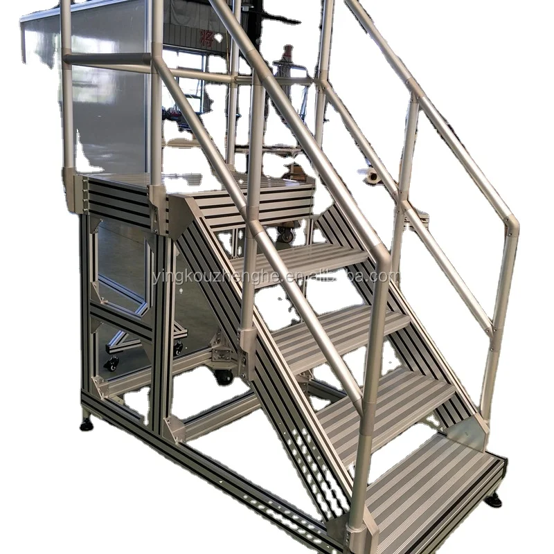 OEM промышленная алюминиевая подвижная Рабочая лестница платформа в сборе 3-ступенчатая